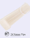 Natural Black False Tips For Nail Art Display Oval Fan Style Nail Swatch Polish Tips