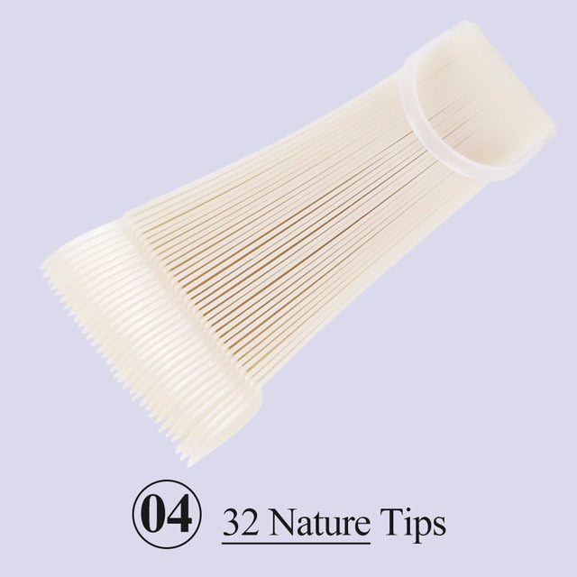 Natural Black False Tips For Nail Art Display Oval Fan Style Nail Swatch Polish Tips